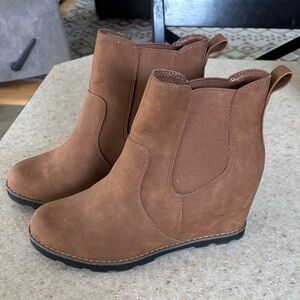 Brown Wedge Ankle Boots